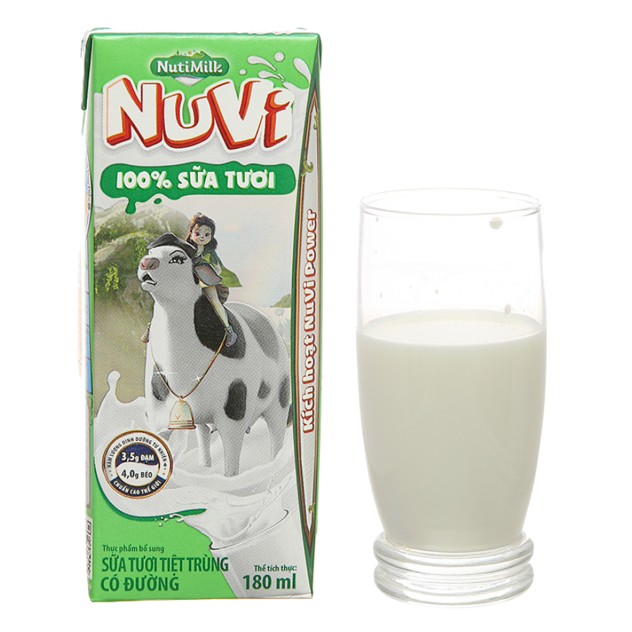 STTT NuVi 100% có đường 4*180ml 0